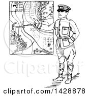 Poster, Art Print Of Vintage Black And White Sketched Soldier
