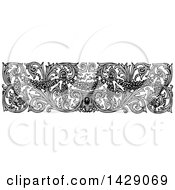 Poster, Art Print Of Vintage Black And White Floral Border