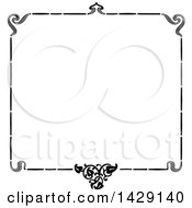 Clipart Of A Vintage Black And White Border Royalty Free Vector Illustration