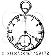 Poster, Art Print Of Vintage Black And White Pocket Watch