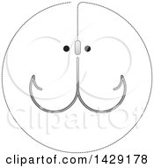 Clipart Of A Fishing Hooks Face Royalty Free Vector Illustration