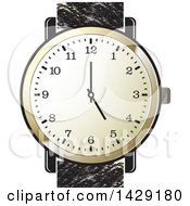 Clipart Of A Wrist Watch Royalty Free Vector Illustration by Lal Perera
