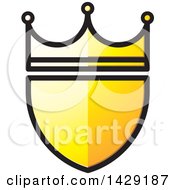 Poster, Art Print Of Yellow Crowned Shield