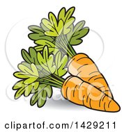 Clipart Of Carrots Royalty Free Vector Illustration by Lal Perera