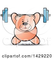 Poster, Art Print Of Bear Working Out With A Barbell