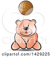 Poster, Art Print Of Bear Playing Volleyball