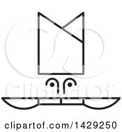 Clipart Of A Black And White Chef Hat And Knives Icon Royalty Free Vector Illustration