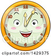 Poster, Art Print Of Happy Clock Character Showing 1