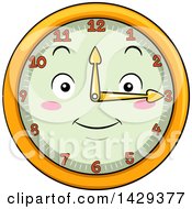 Poster, Art Print Of Happy Clock Character Showing 3