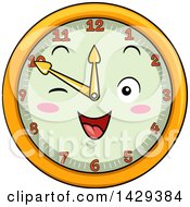 Poster, Art Print Of Happy Clock Character Showing 10