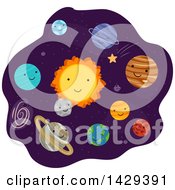 Poster, Art Print Of Happy Planets In The Solar System