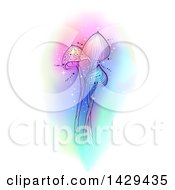 Clipart Of A Group Of Colorful Mushrooms On White Royalty Free Vector Illustration