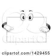 Clipart Of A Cartoon Blank Board Mascot Pointing Royalty Free Vector Illustration by BNP Design Studio