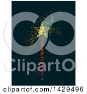 Poster, Art Print Of Colorful Magic Wand With Dust On A Dark Background