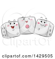 Poster, Art Print Of Trio Of Happy Dice Mascots