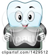 Poster, Art Print Of Happy Tooth Character Holding An X Ray
