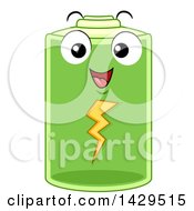 Poster, Art Print Of Happy Fully Charged Battery Character