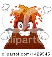 Poster, Art Print Of Furious Erupting Volcano Mascot