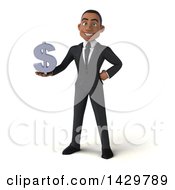 Clipart Of A 3d Young Black Business Man On A White Background Royalty Free Illustration