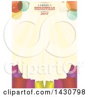 Poster, Art Print Of Merry Christmas 2017 Greeting Border Over Gifts