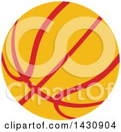 Poster, Art Print Of Red And Yellow Basketball