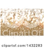 Clipart Of A Sparkly Gold Glitter Background Royalty Free Illustration