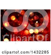 Poster, Art Print Of Red And Gold Star And Bokeh Flare Background