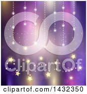 Poster, Art Print Of Purple Background With Magical Stars