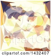 Poster, Art Print Of Low Poly Abstract Geometric Background In Golden Wheat