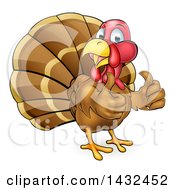 Poster, Art Print Of Cartoon Turkey Bird Giving Two Thumbs Up