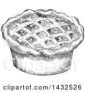 Poster, Art Print Of Sketched Black And White Pie