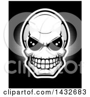 Black And White Alien Skull