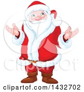Poster, Art Print Of Confused Christmas Santa Claus Shrugging