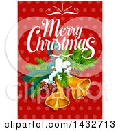 Clipart Of A Merry Christmas Greeting With A Royalty Free Vector Illustration