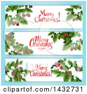 Poster, Art Print Of Christmas Website Banner Headers