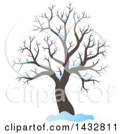 Poster, Art Print Of Bare Winter Tree And Snow
