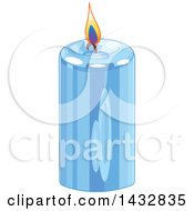 Poster, Art Print Of Blue Christmas Candle