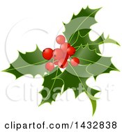 Poster, Art Print Of Christmas Holly And Berries