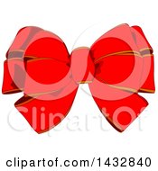 Clipart Of A Red Gift Bow Royalty Free Vector Illustration