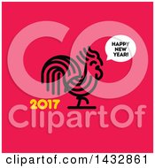 Clipart Of A 2017 Year Of The Rooster Chinese Zodiac Design Royalty Free Vector Illustration