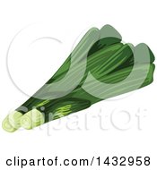 Clipart Of Leeks Royalty Free Vector Illustration