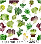 Clipart Of A Seamless Pattern Background Of Greens Royalty Free Vector Illustration