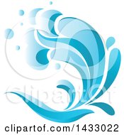 Poster, Art Print Of Blue Splash Wave