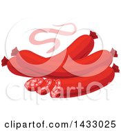 Clipart Of Sausages Royalty Free Vector Illustration by Vector Tradition SM