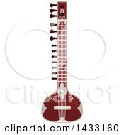 Clipart Of A Sitar Instrument Royalty Free Vector Illustration by Vector Tradition SM