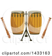 Poster, Art Print Of Conga Drums And Recorders