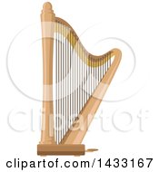 Clipart Of A Harp Royalty Free Vector Illustration by Vector Tradition SM