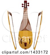 Clipart Of A Gadulka And Bows Royalty Free Vector Illustration