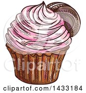 Poster, Art Print Of Sketched Cupcake