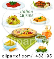 Poster, Art Print Of Italian Cuisine With Text